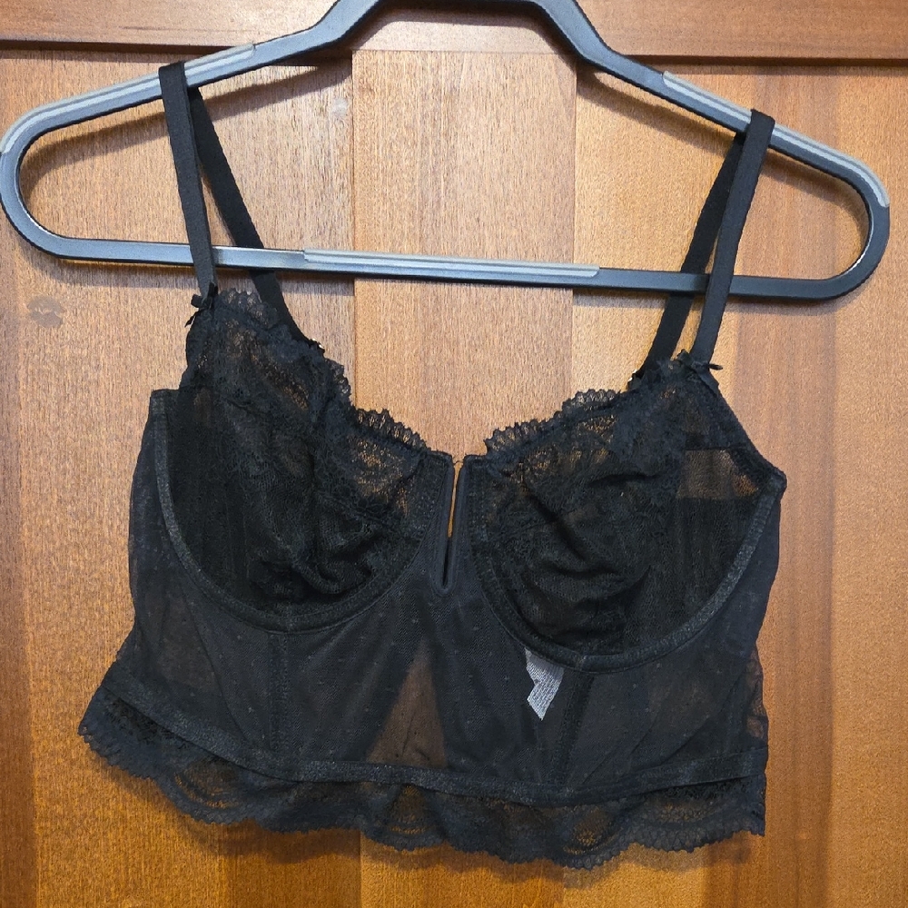 Auden Black Sheer Lace Bralette
